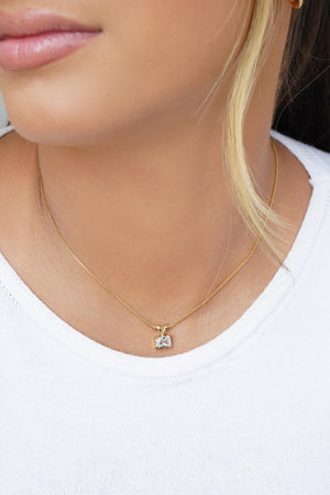 Gargantilha Veneziana Retangular Cristal Banhado a Ouro 18K - 40 cm