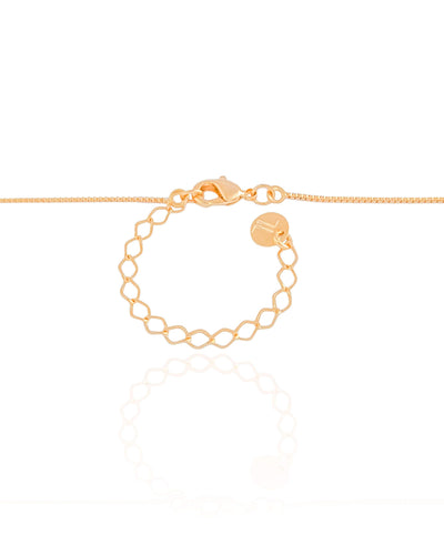 Gargantilha Veneziana Letra I 1.7 cm Bolha Banhado a Ouro 18K - 45 cm