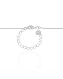 Gargantilha Veneziana Letra I 1.7 cm Bolha Ródio Branco - 45 cm