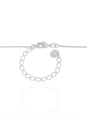 Gargantilha Veneziana Letra J 1.7 cm Bolha Ródio Branco - 45 cm