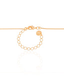 Gargantilha Veneziana Letra R 1.7 cm Bolha Banhado a Ouro 18K - 45 cm