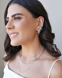 Brinco Argola Tubo Lisa 2.8 cm Ródio Branco