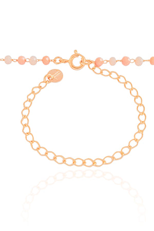 Choker Bolinhas Pêssego e Salmão 3 mm Banhado a Ouro 18K