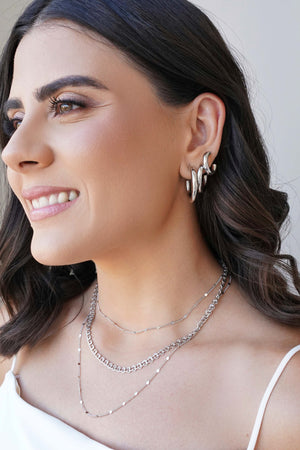 Choker Elos Nó Ródio Branco