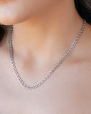 Choker Elos Nó Ródio Branco