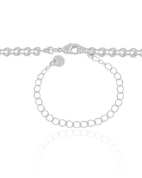 Choker Elos Nó Ródio Branco