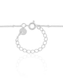 Gargantilha Grumet Longa Plaquinhas Ródio Branco - 80 cm