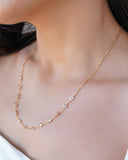 Gargantilha Elos Pontos de Luz Cristal Banhado a Ouro 18K - 50 cm