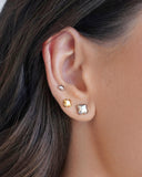 Brinco Flor Lisa 6 mm Banhado a Ouro 18K