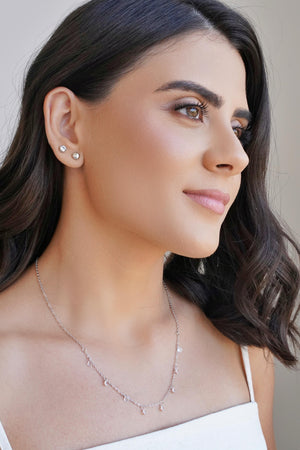 Brinco Redondo Liso 6 mm Ródio Branco