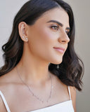 Brinco Redondo Liso 6 mm Ródio Branco