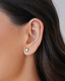 Brinco Redondo Liso 6 mm Ródio Branco