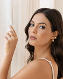 Anel Ajustável Laço Tamanho P Banhado a Ouro 18K