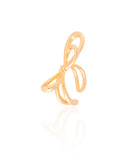 Anel Ajustável Laço Tamanho P Banhado a Ouro 18K