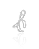 Anel Ajustável Laço Tamanho P Ródio Branco