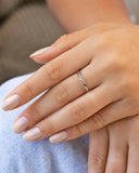 Anel Detalhes Vazados Tamanho 20 Ródio Branco