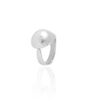 Anel Ajustável Gota Lisa Tamanho G Ródio Branco