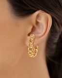 Brinco Argola Grumet 3.4 cm Banhado a Ouro 18K