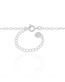 Gargantilha Elos Cereja Cravejado Cristal Ródio Branco - 45 cm