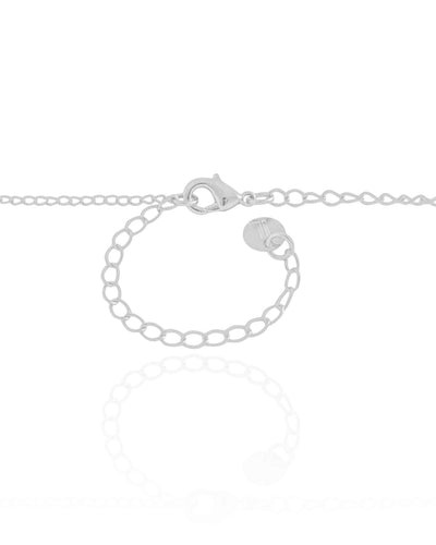 Colar Elos Gomos Lisos 4 mm Ródio Branco - 40 cm