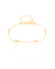 Pulseira Elos Gomos Lisos 4 mm Banhado a Ouro 18K