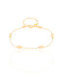 Pulseira Elos Gomos Lisos 4 mm Banhado a Ouro 18K