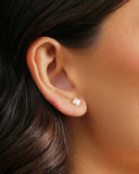 Brinco Flor Pérola 6 mm Banhado a Ouro 18K