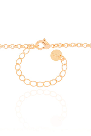 Gargantilha Gravata Elos Pontos de Luz Cristal Banhado a Ouro 18K - 50 cm