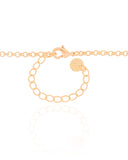 Gargantilha Gravata Elos Pontos de Luz Cristal Banhado a Ouro 18K - 50 cm