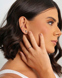 Piercing Cravejado Colorido Banhado a Ouro 18K