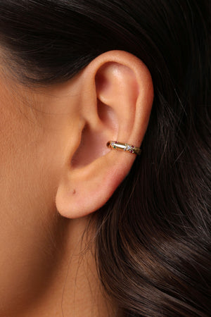 Piercing Cravejado Colorido Banhado a Ouro 18K