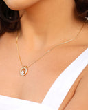 Gargantilha Redondo Cravejado Ponto de Luz Cristal Banhado a Ouro 18K - 45 cm