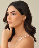 Brinco Argola Click Lisa 1.7 cm Banhado a Ouro 18K