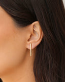 Brinco Palito Reto 2.5 cm Banhado a Ouro 18K