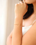 Bracelete Palitos Lisos Banhado a Ouro 18K