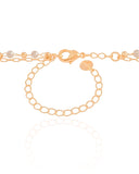 Gargantilha Dupla Elos Pérolas Banhado a Ouro 18K