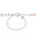 Gargantilha Dupla Elos Pérolas Ródio Branco