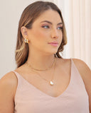 Brinco Argola Pérola 2.0 cm Banhado a Ouro 18K