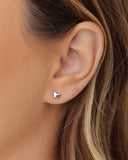 Brinco Borboleta Lisa 5 mm Ródio Branco