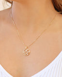 Gargantilha Veneziana Árvore da Vida Cravejada Cristal Banhado a Ouro 18K - 45 cm