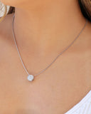 Gargantilha Veneziana Redondo Cravejado Cristal Ródio Branco - 45 cm