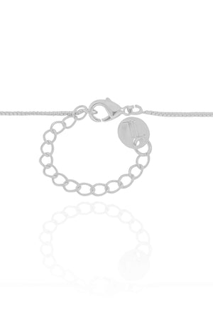 Gargantilha Veneziana Redondo Cravejado Cristal Ródio Branco - 45 cm