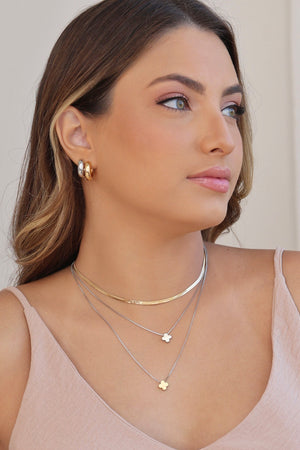 Choker Malha Fita 3 mm Banhado a Ouro 18K