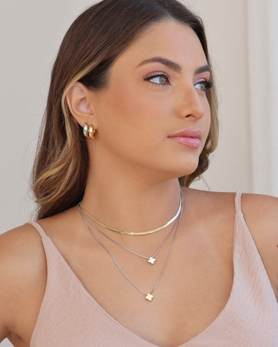 Choker Malha Fita 3 mm Banhado a Ouro 18K - 33 cm