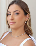 Choker Veneziana Tripla Detalhada Ródio Branco