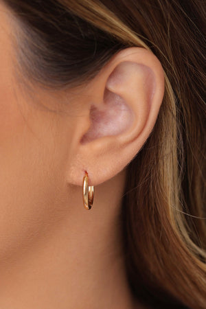 Brinco Argola Click Lisa 1.6 cm Banhado a Ouro 18K