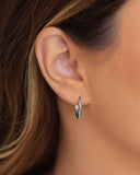 Brinco Argola Click Lisa 1.6 cm Ródio Branco