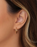 Brinco Argola Click Lisa 1.8 cm Banhado a Ouro 18K