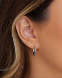 Brinco Argola Click Lisa 1.8 cm Ródio Branco