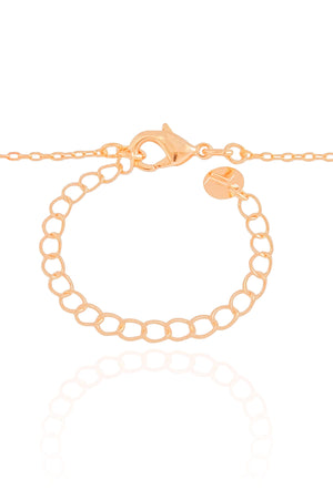 Gargantilha Elos Trevo Riscado e Madrepérola Banhado a Ouro 18K - 50 cm